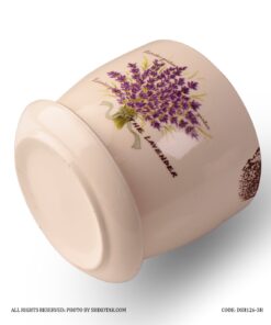 گلدان سرامیکی گل طبیعی طرح دسته گل لوندر