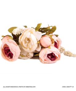 گل صد تومانی مصنوعی سفید صورتی