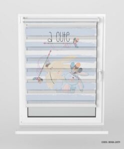 پرده زبرا اتاق پسرانه مدل Cute Rabbit