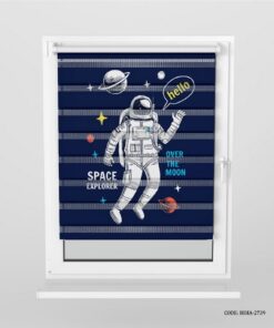 پرده زبرا اتاق پسرانه طرح فضانورد مدل Astronaut
