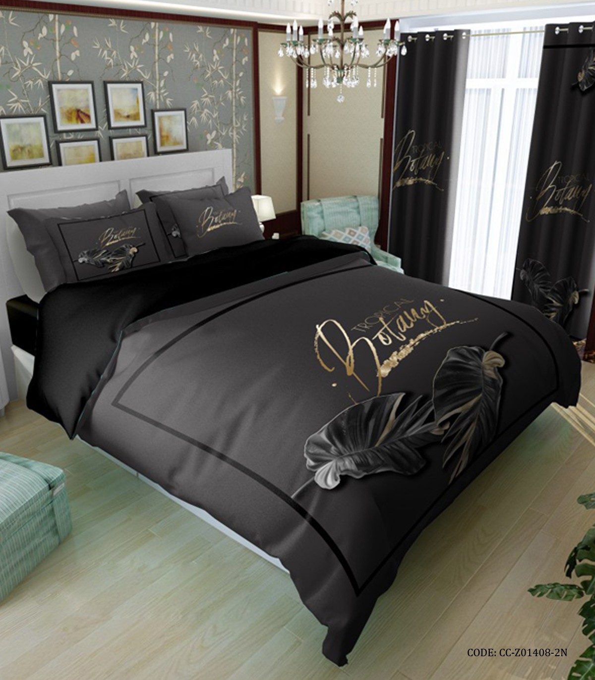 روتختی لوکس طوسی طلایی طرح Beauty