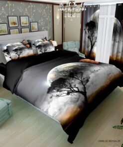 سرویس لحاف روتختی سه بعدی دو نفره و یک نفره طرح دشت و ماه
