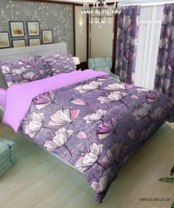 سرویس روتختی فانتزی بنفش طرح گل مدل سلین