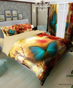 سرویس لحاف روتختی سه بعدی طرح پروانه مدل ترلان