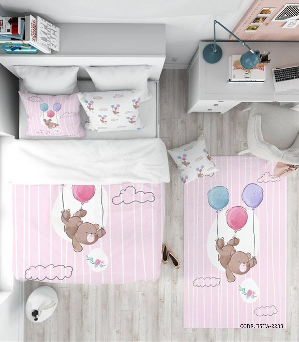 روتختی کودک دخترانه طرح خرس مدل Brown Bear