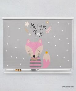 پرده شید اتاق کودک دخترانه طرح روباه مدل My Little Fox