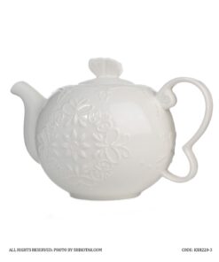 قوری انگلیش هوم سفید طرح گل