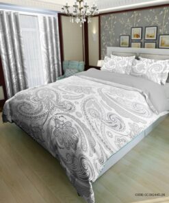 سرویس روتختی دو نفره سفید طوسی مدل ترنج