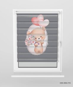 پرده زبرا اتاق کودک دخترانه طرح خرس مدل My Sweaty Bear