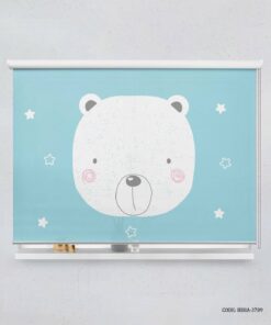 پرده شید اتاق پسرانه طرح خرس سفید  مدل beary much