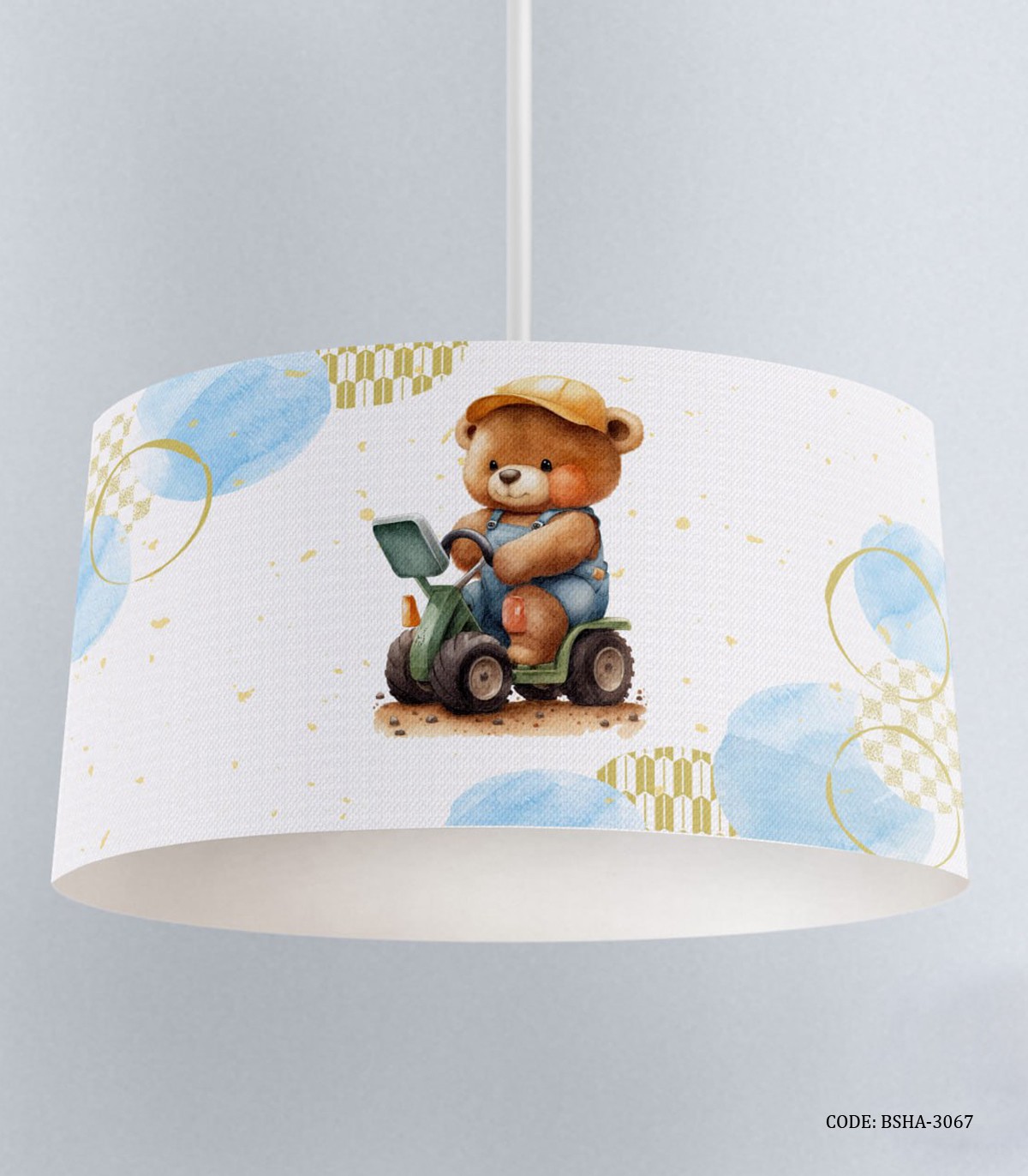 لوستر اتاق پسرانه طرح خرس موتور سوار مدل  Bear Driver