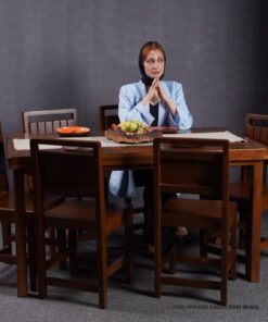ست میز و صندلی ناهار خوری  چوبی شش نفره مدل سوین