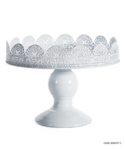 کیک خوری سفید طرح سیلویا سایز کوچک