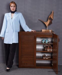 جاکفشی چوبی چهار طبقه کشو دار مدل رانا