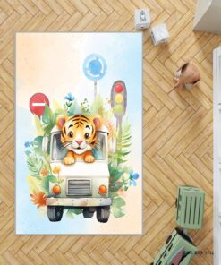 فرش اتاق پسرانه طرح پلنگ مدلTiger