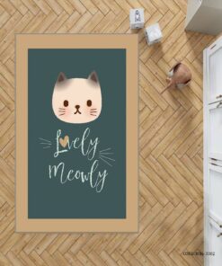 فرش اتاق دخترانه طرح گربه مدلlovely Meow