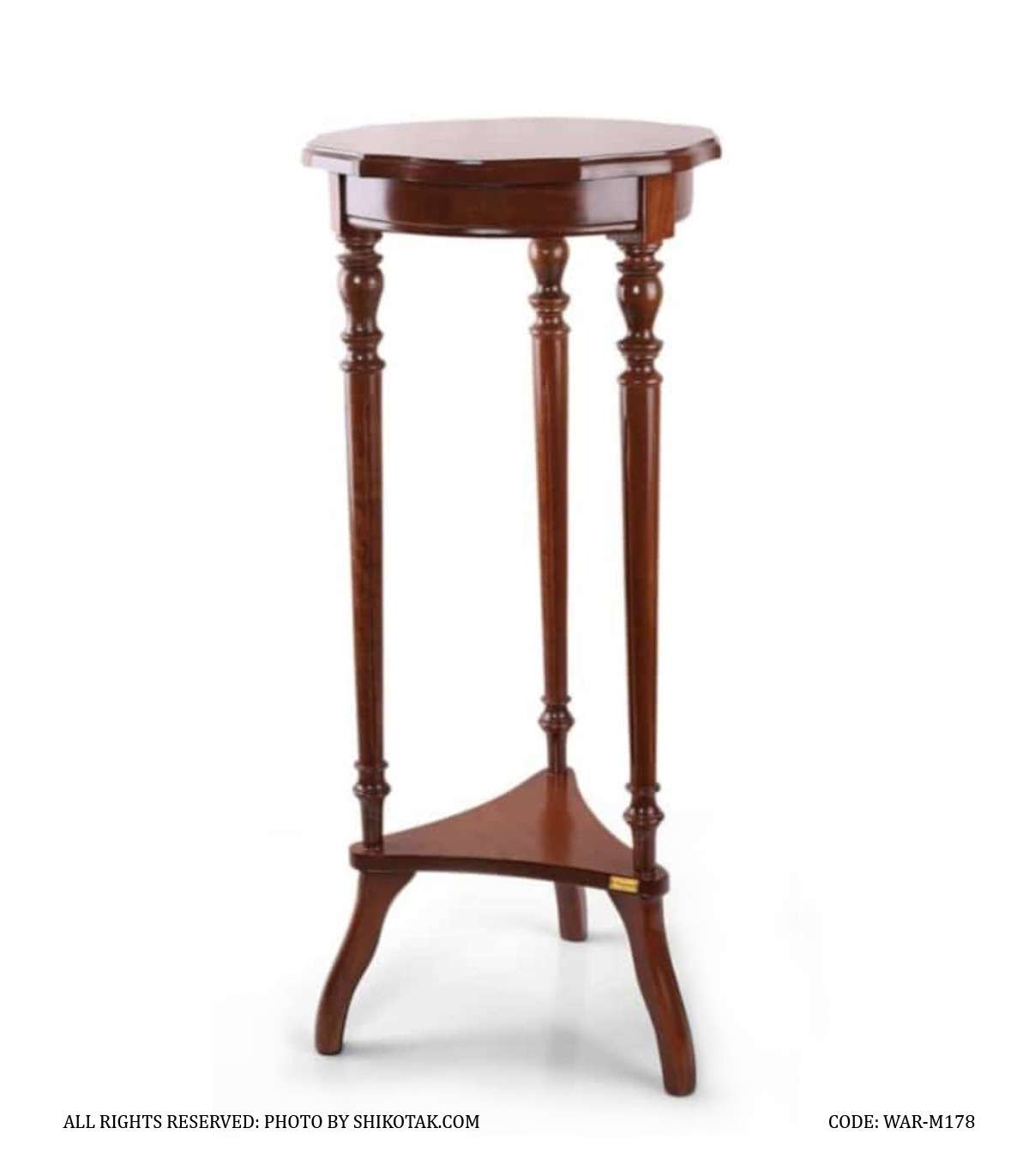 میز آباژور مدرن چوبی هشت ضلعی مدل 178