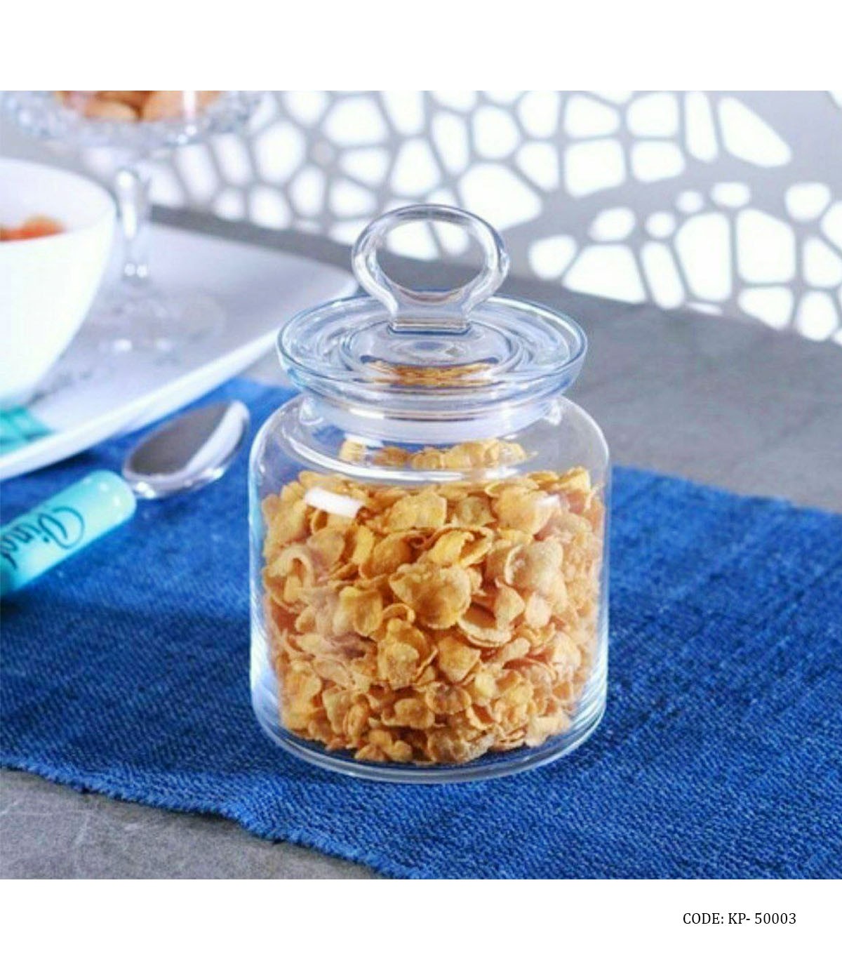 بانکه شیشه ای ادویه و حبوبات مدل کیچن