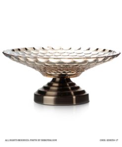میوه خوری کوچک پایه برنزی مدل توپی