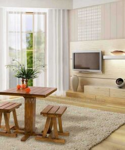 میز ناهارخوری دو نفره چوبی مستطیل سری 402