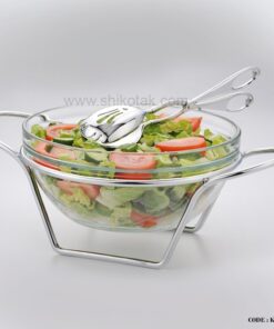 ظرف سالاد خوری استیل مدل میله ای