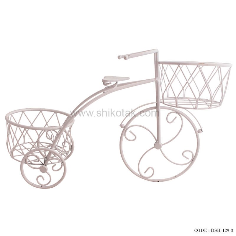 جاگلدانی طرح سه چرخه سبد دار