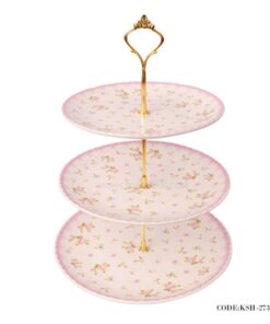 شیرینی خوری چینی دو طبقه طرح گلگلی